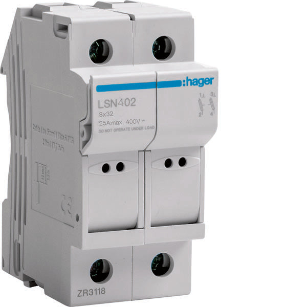 HAG LSN402 PORTE FUSIBLE 8X32 2P 2M