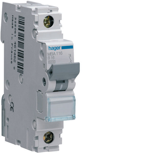HAG MBA116 COMMUTATEUR AUTOMATIQUE 1P 16A 6 KA B 1M