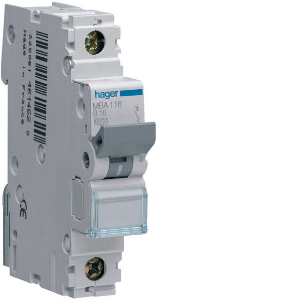 HAG MBA163 COMMUTATEUR AUTOMATIQUE 1P 63A 6 KA B 1M