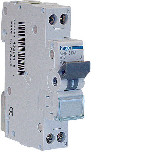 HAG MHN510A AUTO BREAK 1P+N 10A 4 5KA B 1M