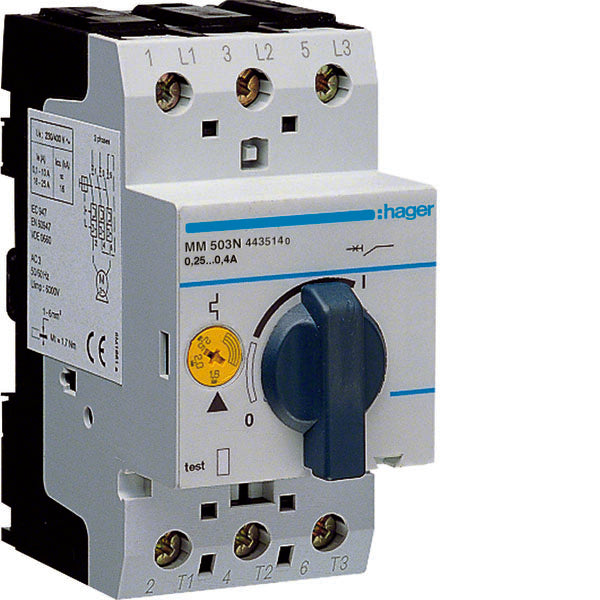 INTERRUPTEUR MOTEUR HAG MM503N 0 24 0 4A 2 5M