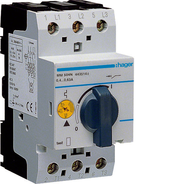 HAG MM504N INTERRUPTEUR MOTEUR 0 4 0 63A 2 5M