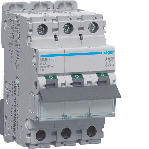 HAG MMN306 INTERRUPTEUR MAGNÉTIQUE UNIQUEMENT 3P 25KA 6 3A 3M