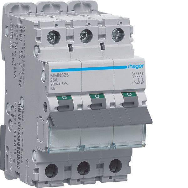 HAG MMN325 INTERRUPTEUR MAGNÉTIQUE UNIQUEMENT 3P 20KA 25A 3M