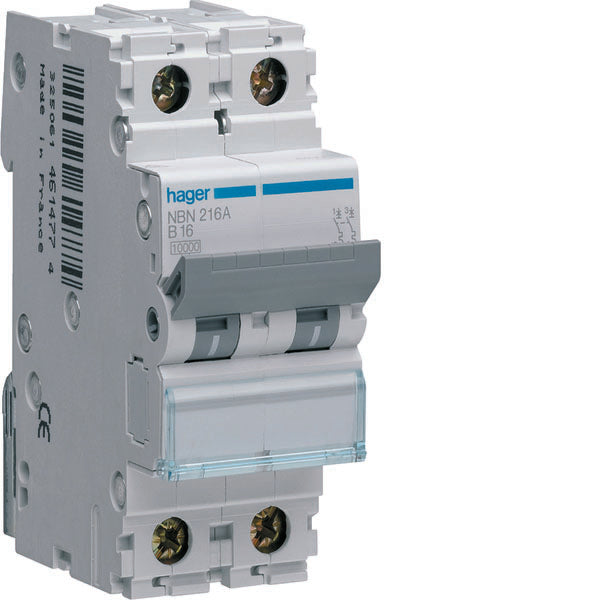HAG NBN216A AUTO BREAK 2P 16A 10KA B 2M