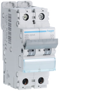 HAG NBN220A AUTO BREAK 2P 20A 10KA B 2M