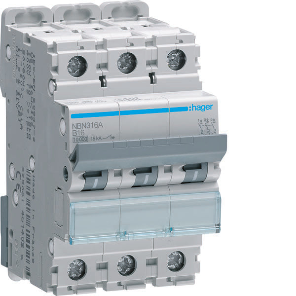 HAG NBN316A AUTO BREAK 3P 16A 10KA B 3M