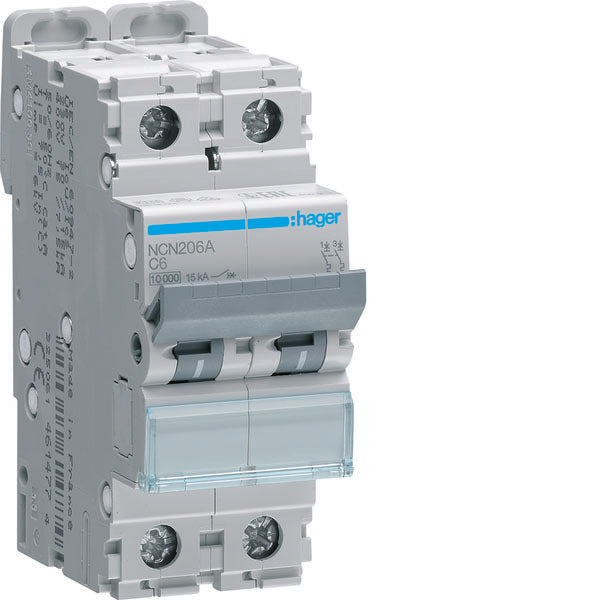 HAG NCN206A COMMUTATEUR AUTOMATIQUE 2P 6A 10KA C 2M