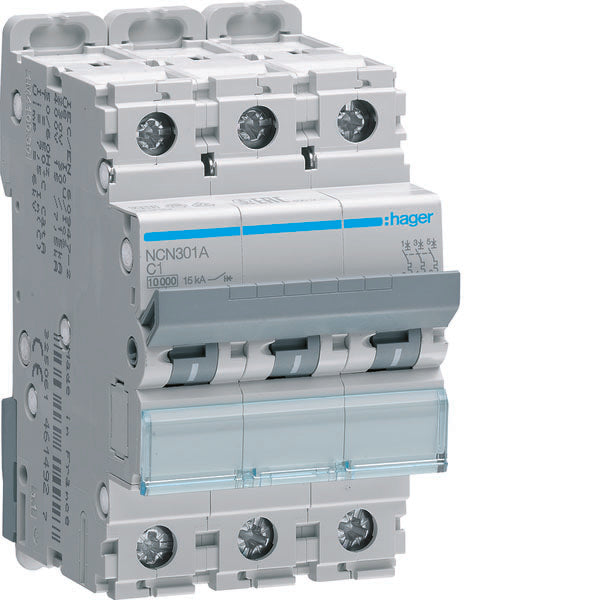 HAG NCN301A COMMUTATEUR AUTOMATIQUE 3P 1A 10 KA C 3M