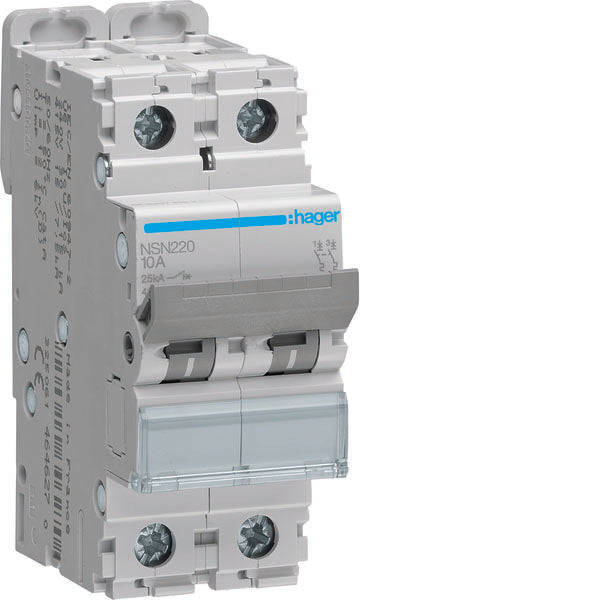 HAG NSN220 DISJONCTEUR 2P 20A 25KA D 2