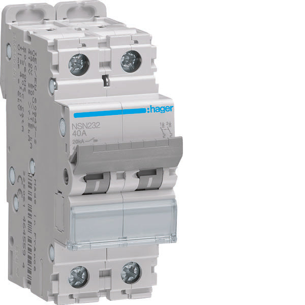 HAG NSN232 DISJONCTEUR 2P 32A 20KA D 2