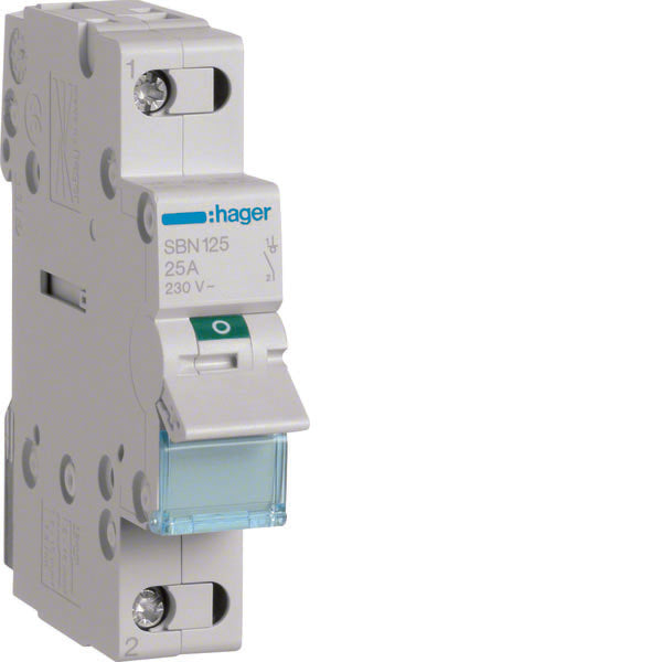 HAG SBN125 INTERRUPTEUR NON AUTOMATIQUE 1 PÔLE 25A 1 MOD