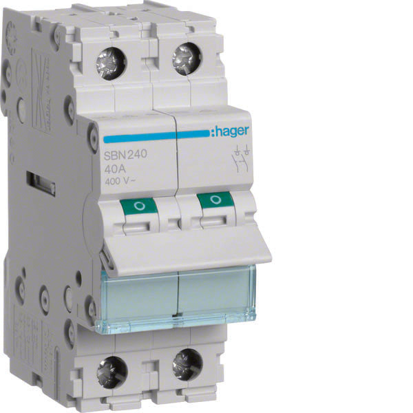 HAG SBN240 INTERRUPTEUR NON AUT 2 PÔLES 40A 2 MOD