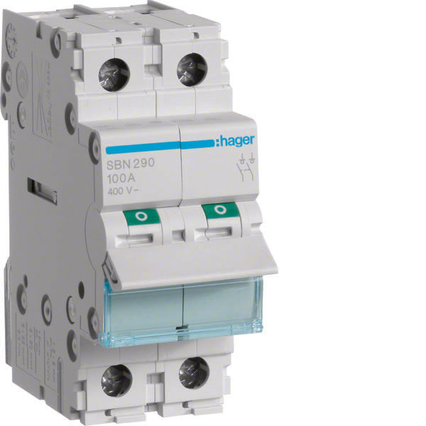HAG SBN290 INTERRUPTEUR NON AUT 2 PÔLES 100A 2 MOD