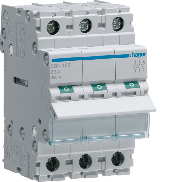 HAG SBN363 INTERRUPTEUR NON AUT 3 PÔLES 63A 3 MOD