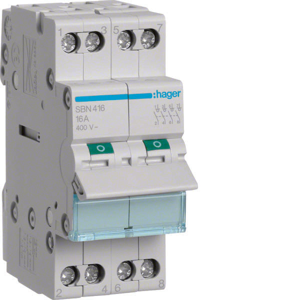 HAG SBN416 INTERRUPTEUR NON AUT 4 PÔLES 16A 2 MOD
