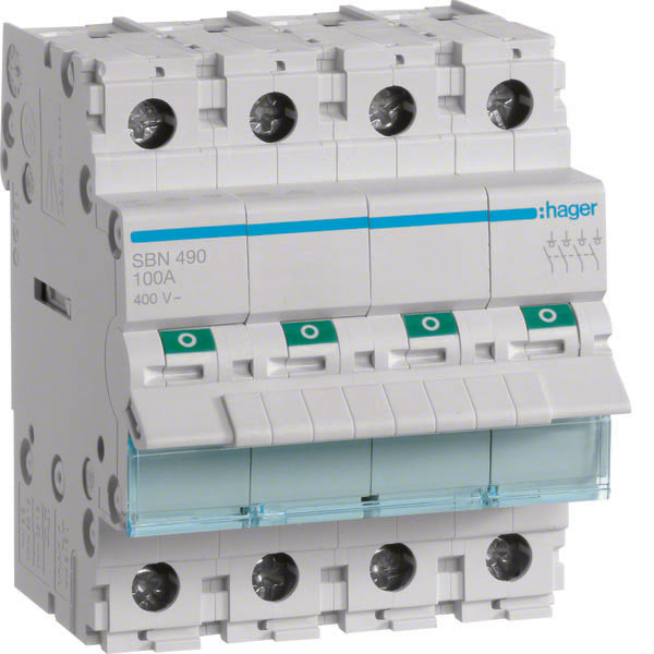 HAG SBN490 INTERRUPTEUR NON AUT 4 PÔLES 100A 4 MOD