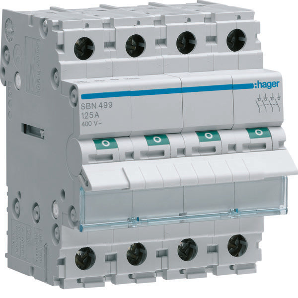 HAG SBN499 INTERRUPTEUR NON AUT 4 POLES 125A 4 MOD