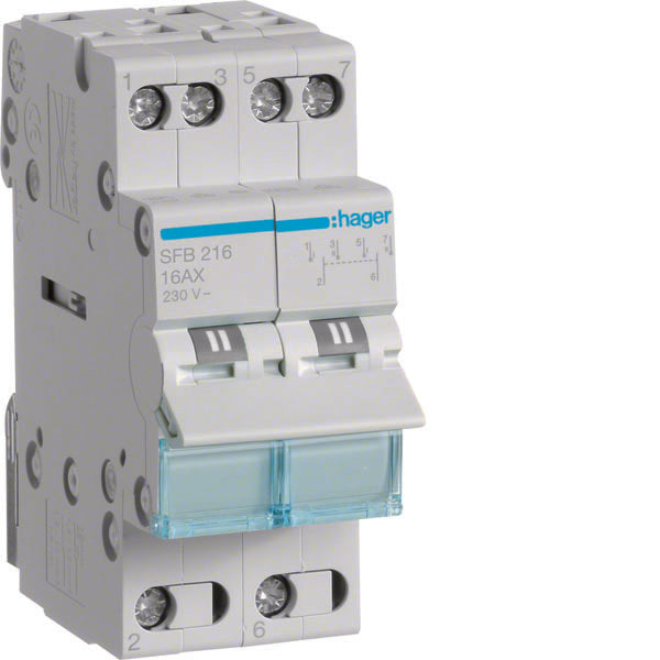 HAG SFB216 COMMUT 1 0 2 2 PÔLES 16A 2 MOD COM BAS