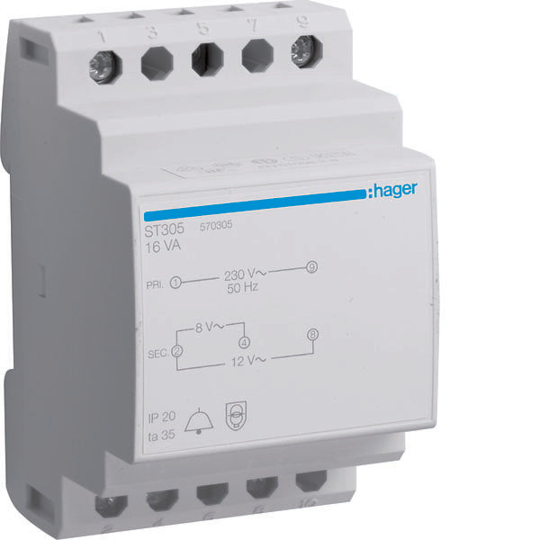 HAG ST305 TRANSFERT DE SON 230V 8 12V 16VA 3M
