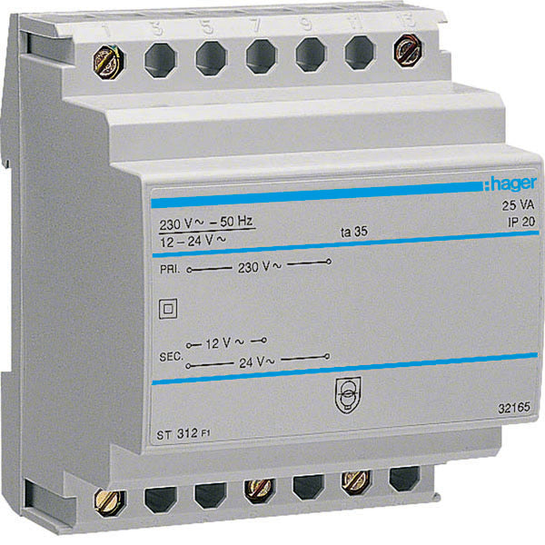 HAG ST312 TRANS SIC 230V 12 24V 25VA 4M