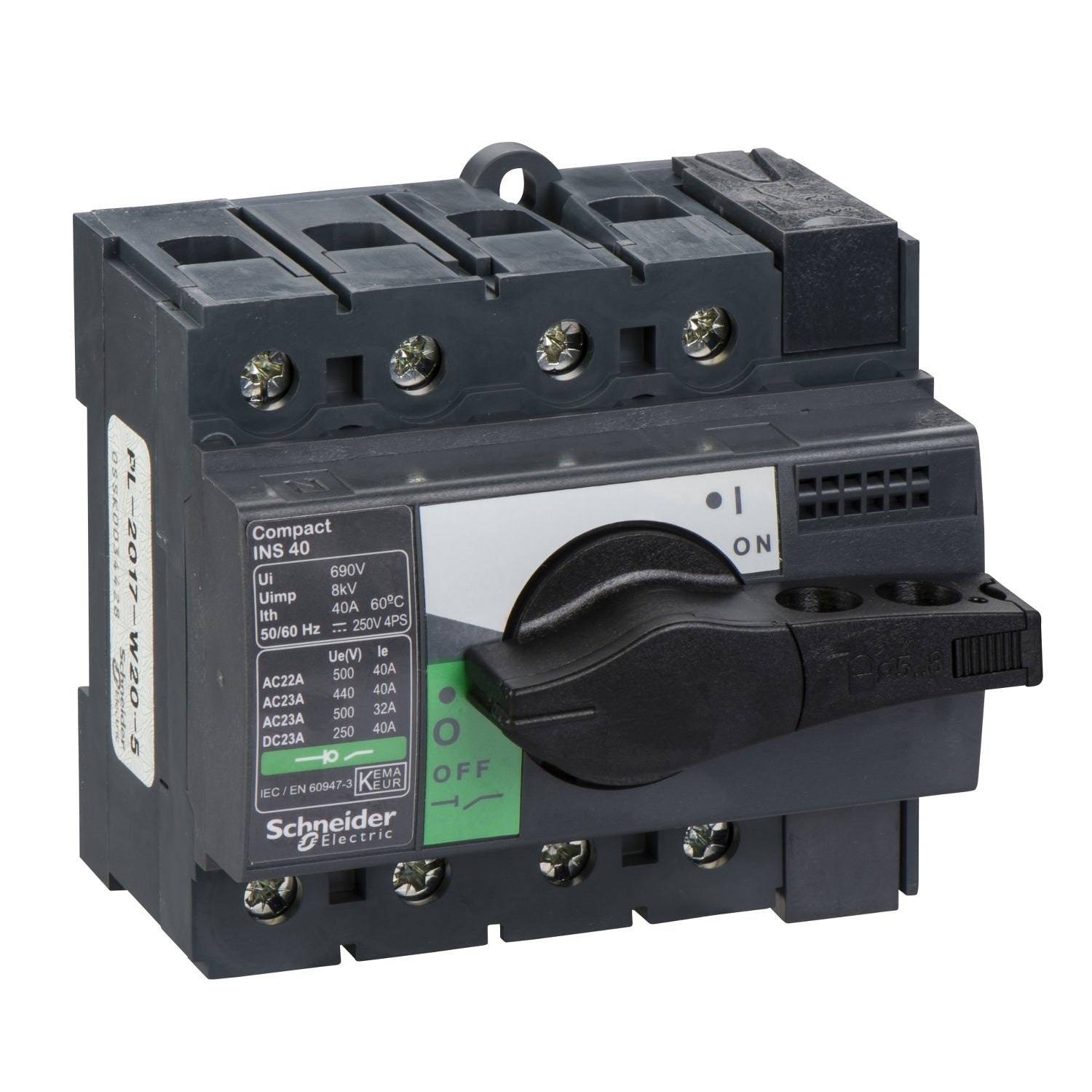 SNR 28901 INS40 4P bouton noir