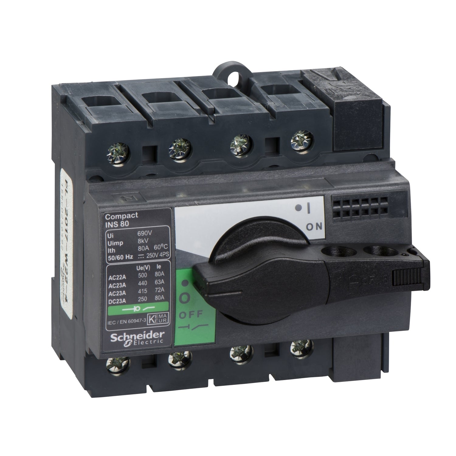 SNR 28905 INS80 4P bouton noir