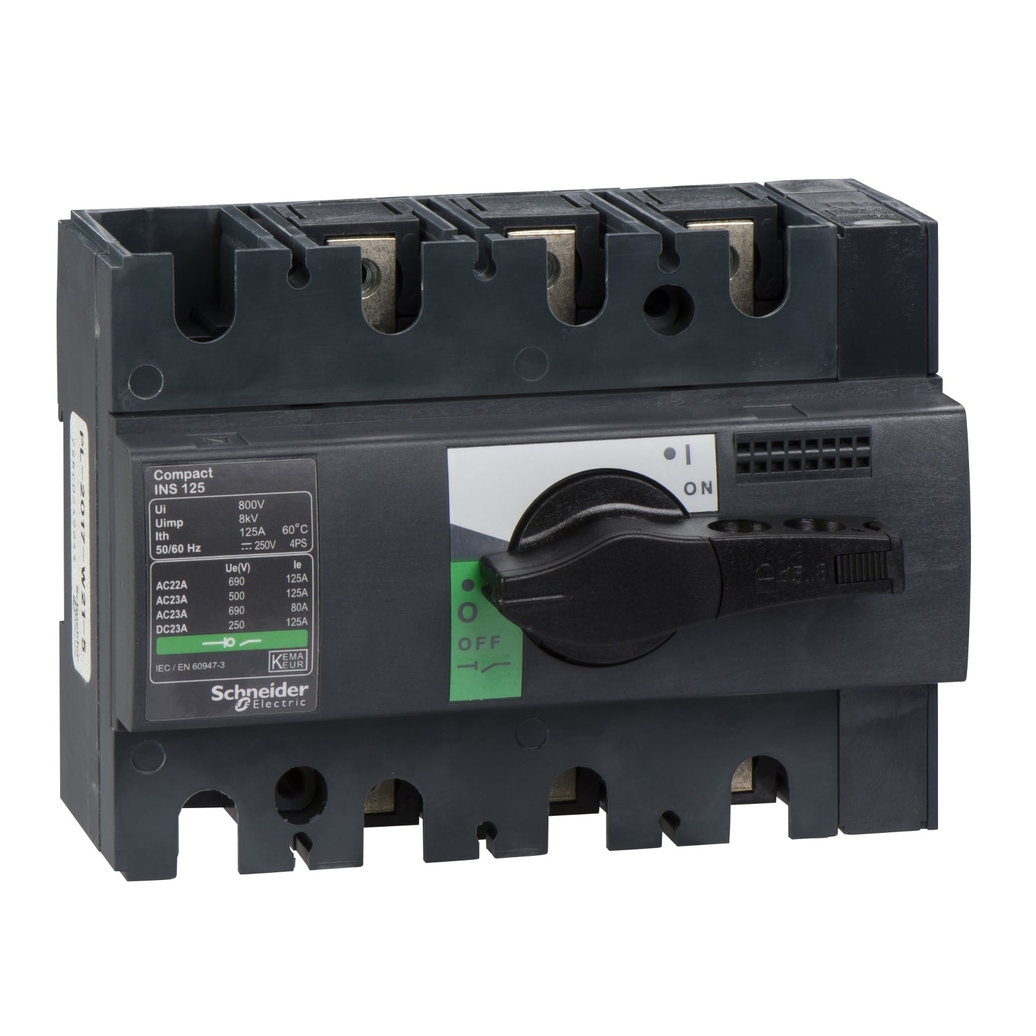 SNR 28910 INS125 3P bouton noir