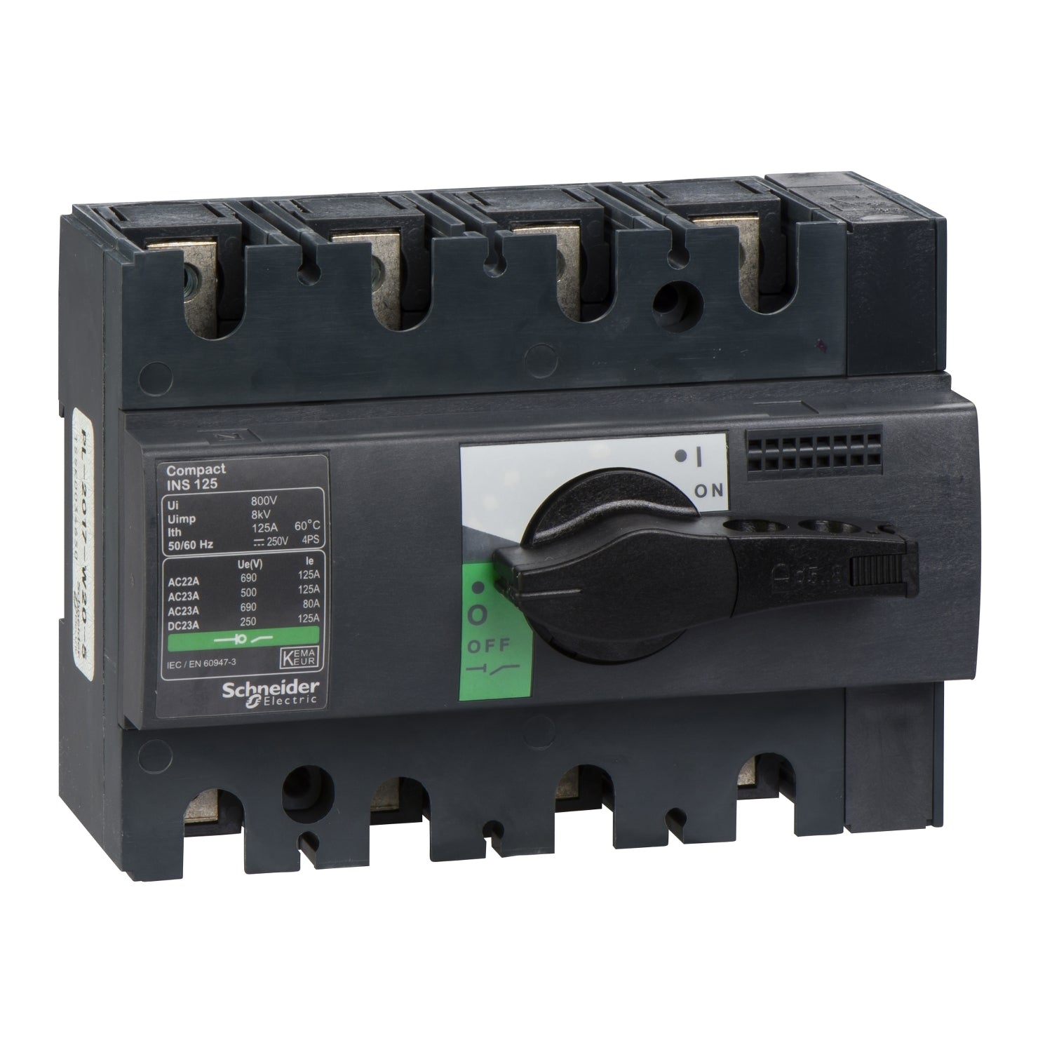 SNR 28911 INS125 4P bouton noir
