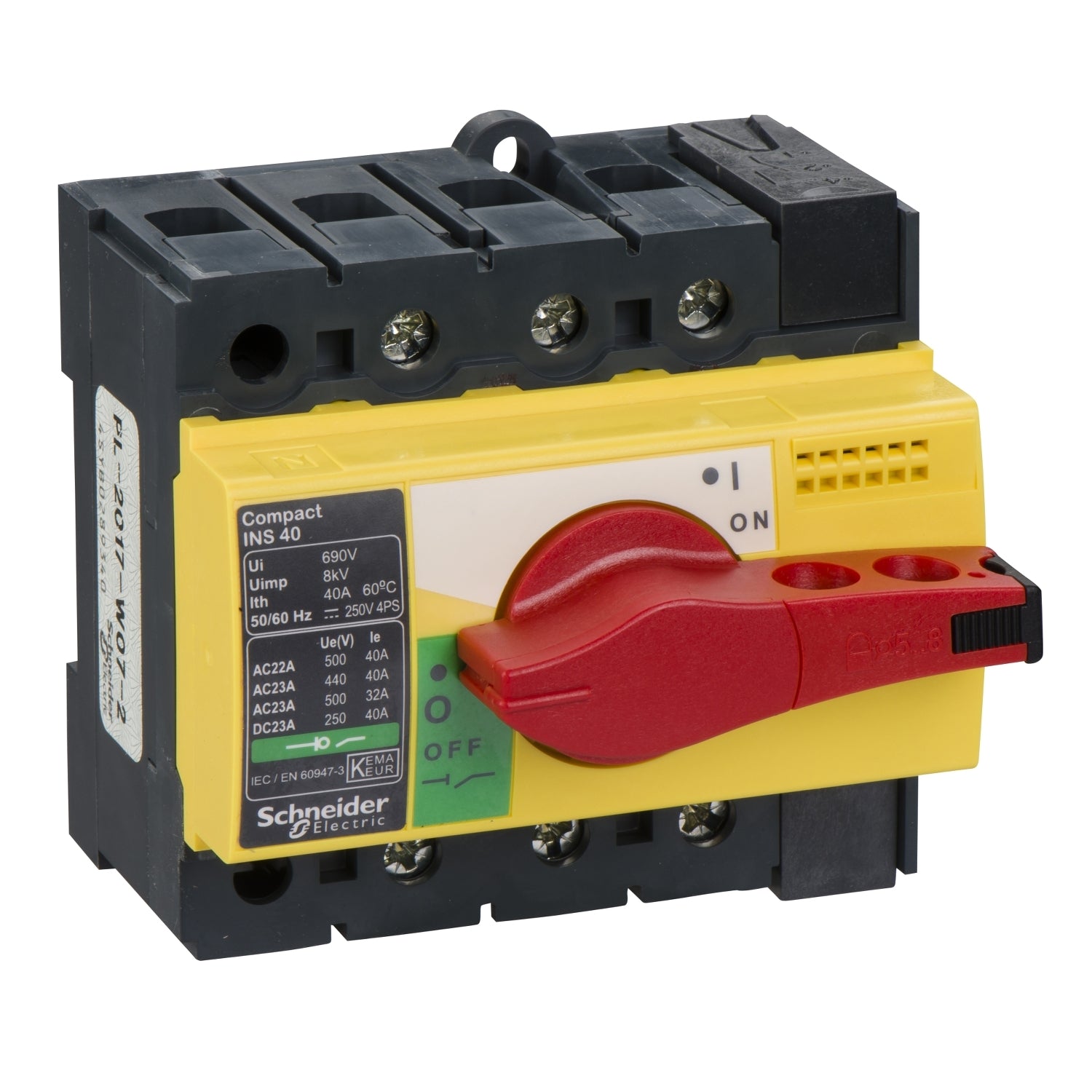 SNR 28916 INS40 3P bouton rouge