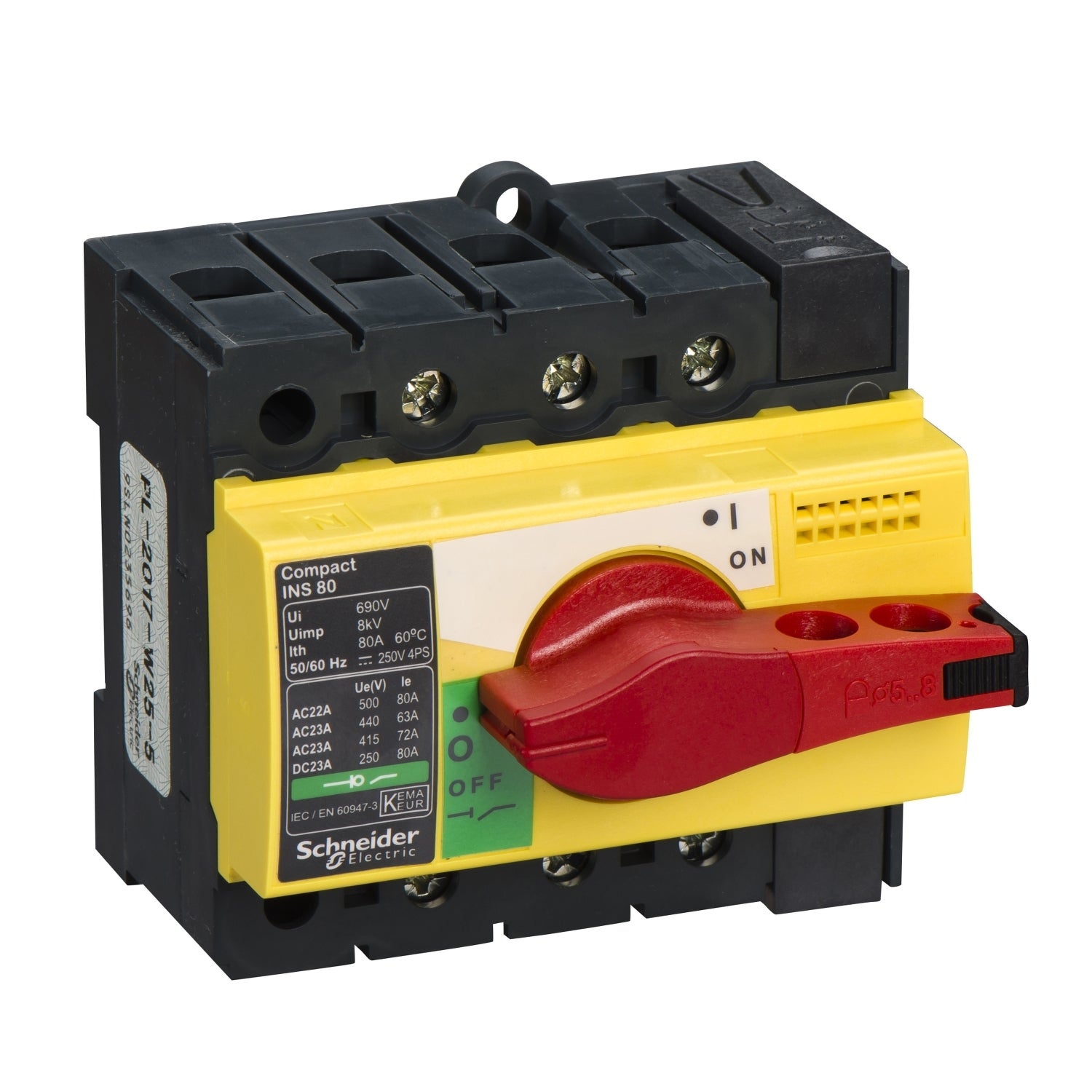 SNR 28920 INS80 3P bouton rouge