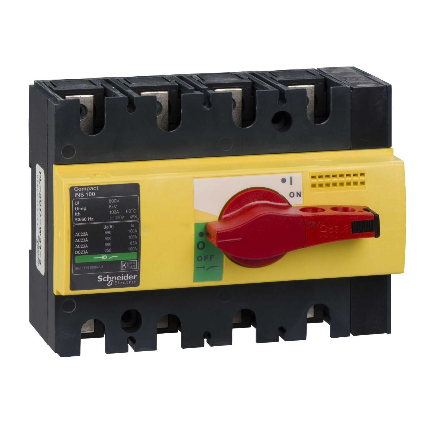 SNR 28925 INS100 4P bouton rouge