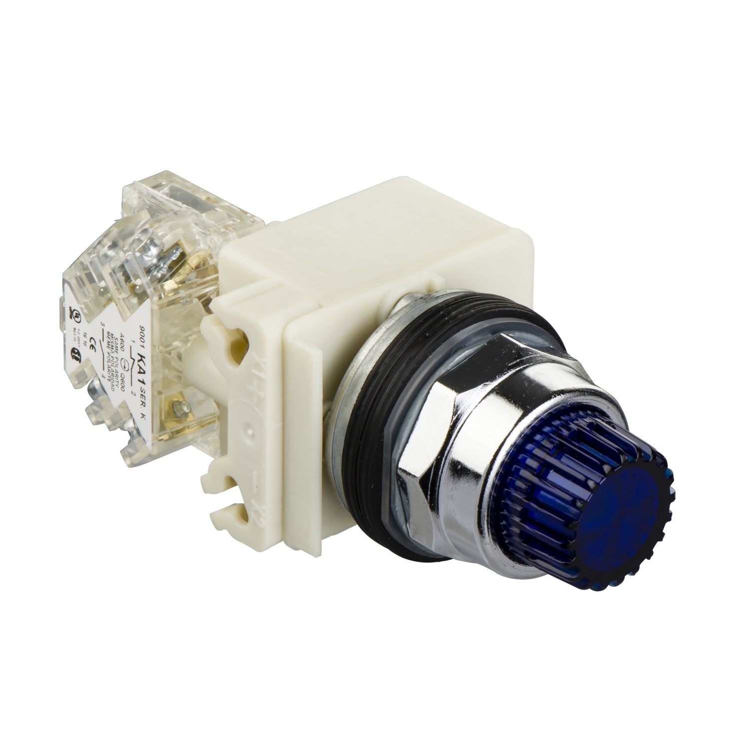 SNR 9001K2L35LH13 Bouton poussoir lumineux bleu 24V NC+NO