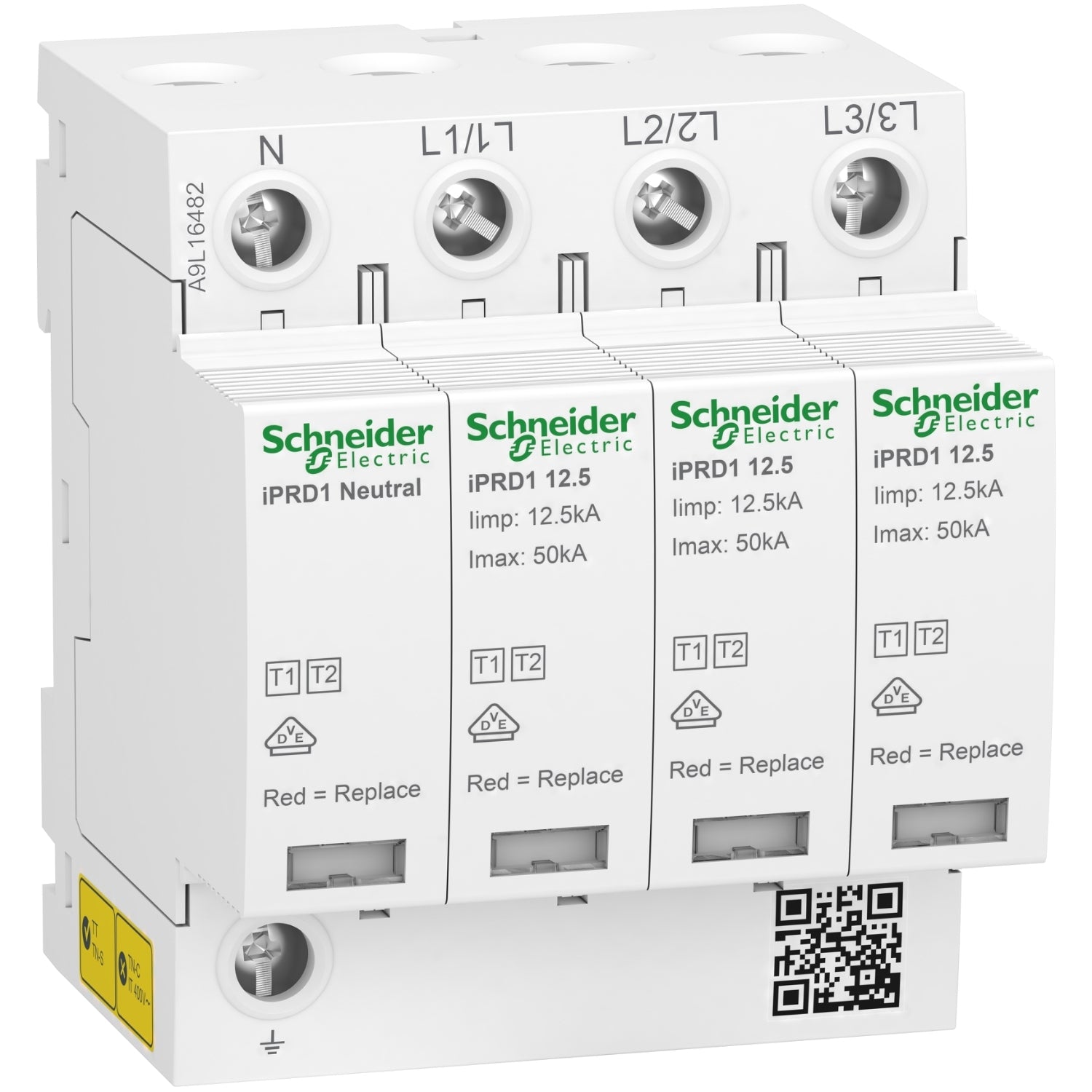 SNR A9L16482 iPRD1 12 5r 3P+N 12 5kA report Ext 1+2