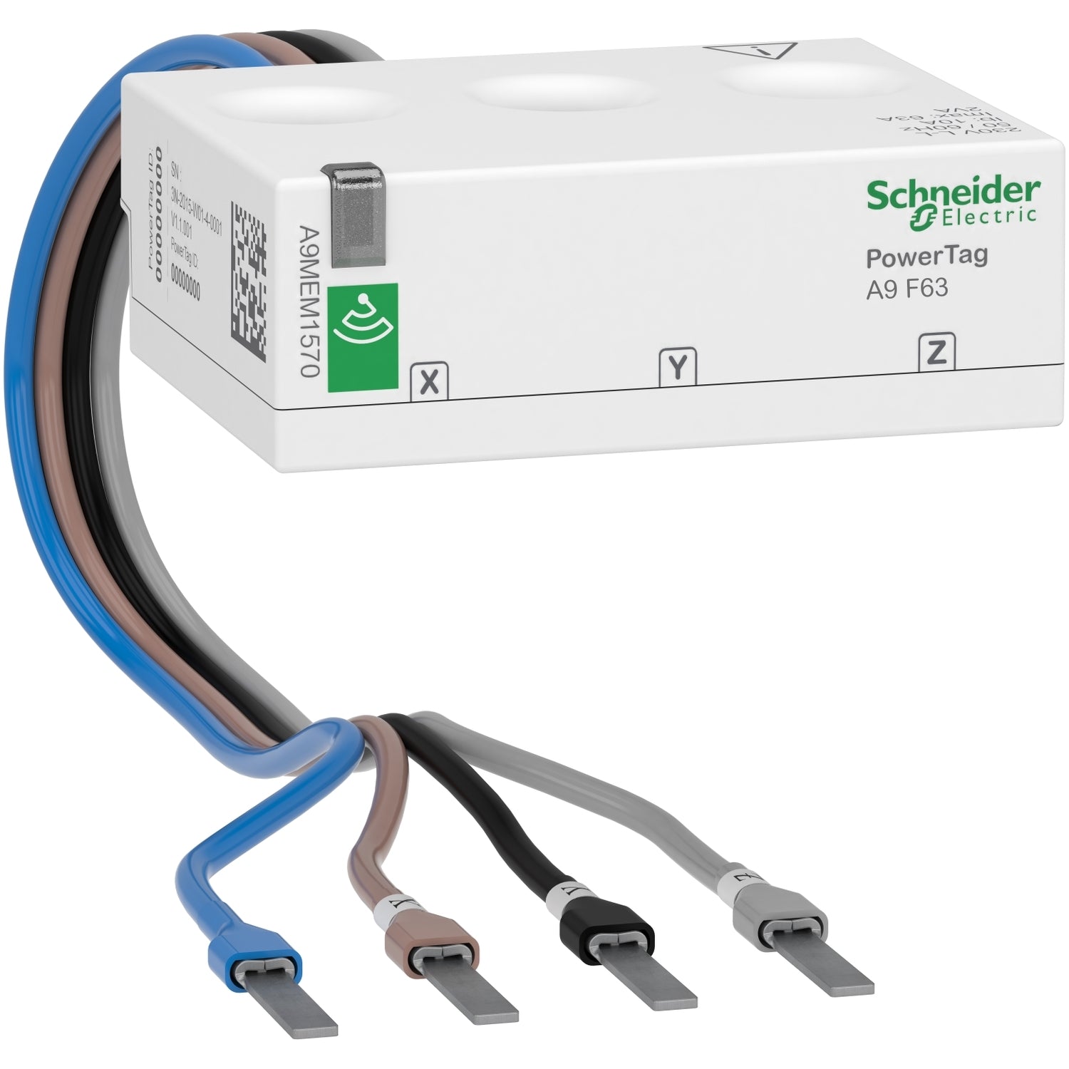 SNR A9MEM1570 PowerTag wirel F63A 3PN amont aval