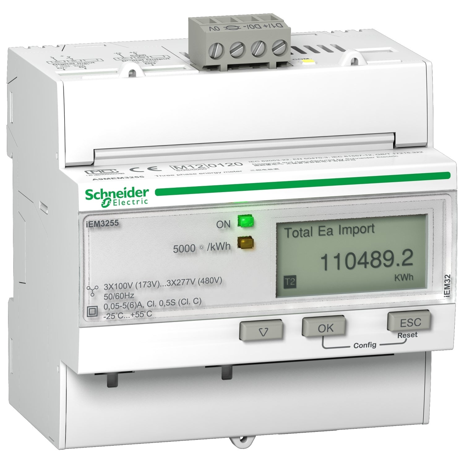 SNR A9MEM3255 iEM3255 TC 3P+N ins modbus MID