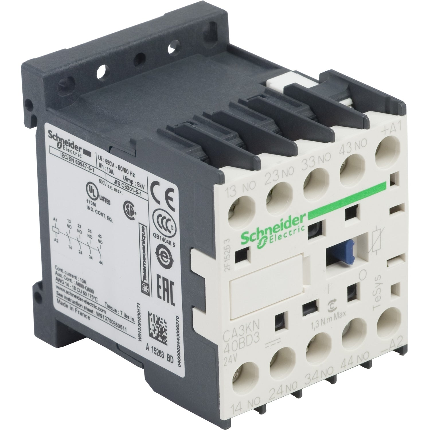 SNR CA3KN40BD3 CONT AUX SCHRAUBE 24V DC