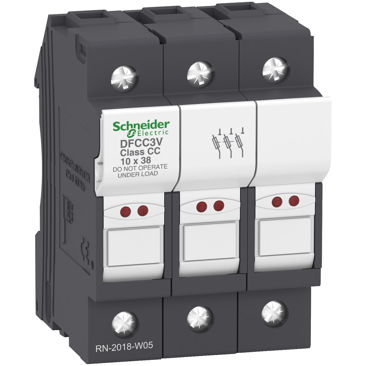 Porte-fusible SNR DFCC3V Classe CC 30A 3P avec LED
