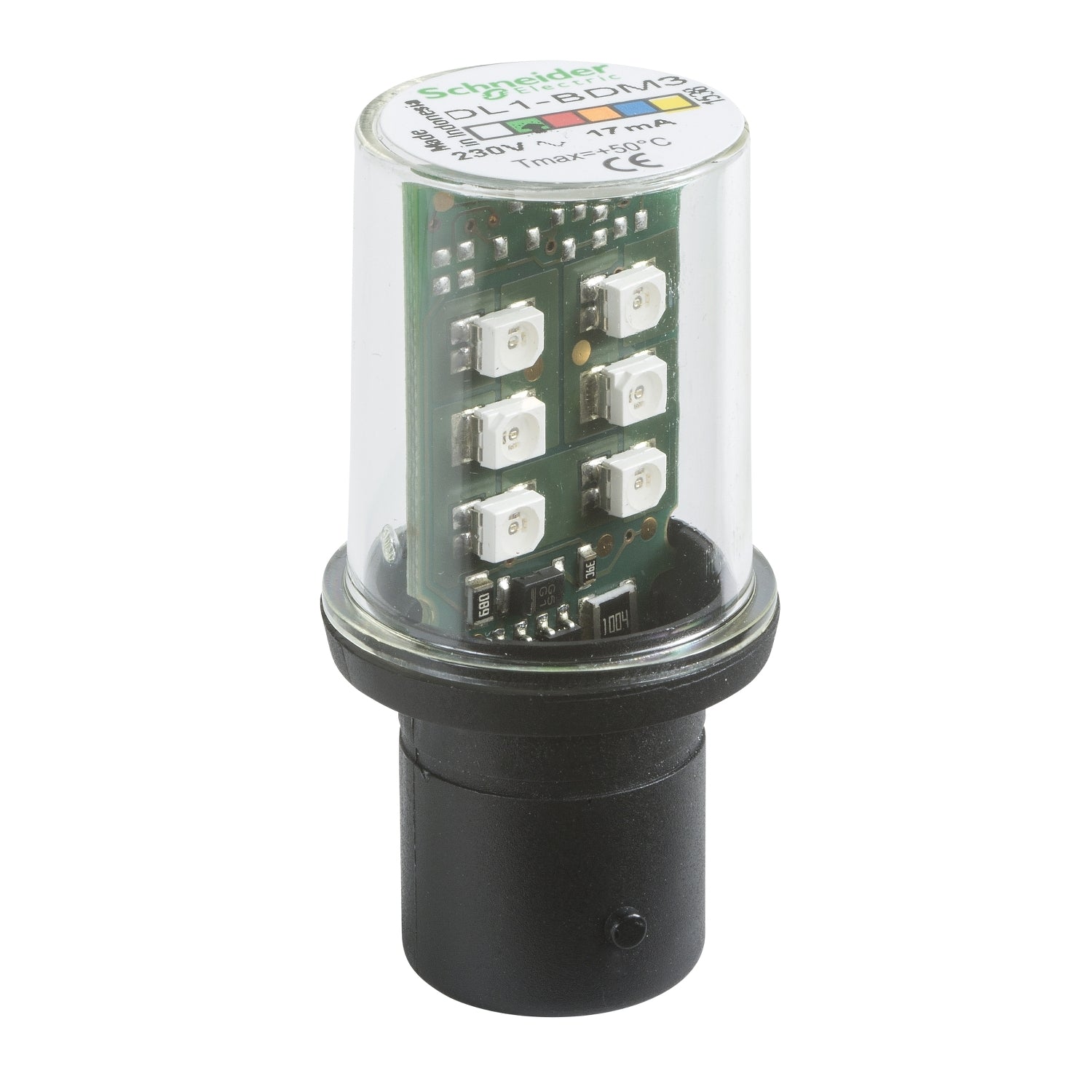 SNR DL1BDM3 Ampoule led verte 230V BA15D