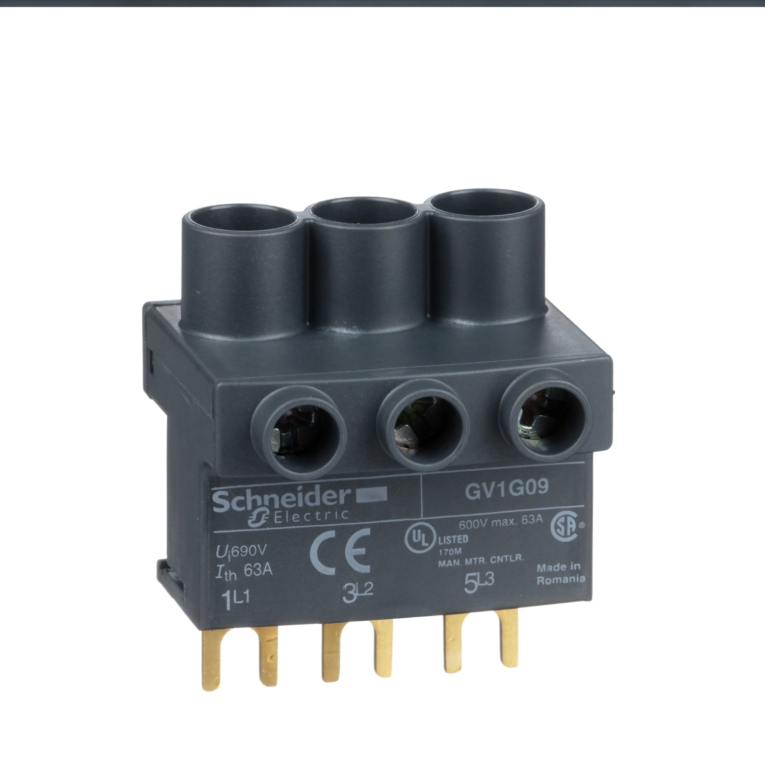 SNR GV1G09 Liaison borne d'alimentation GV2 haute