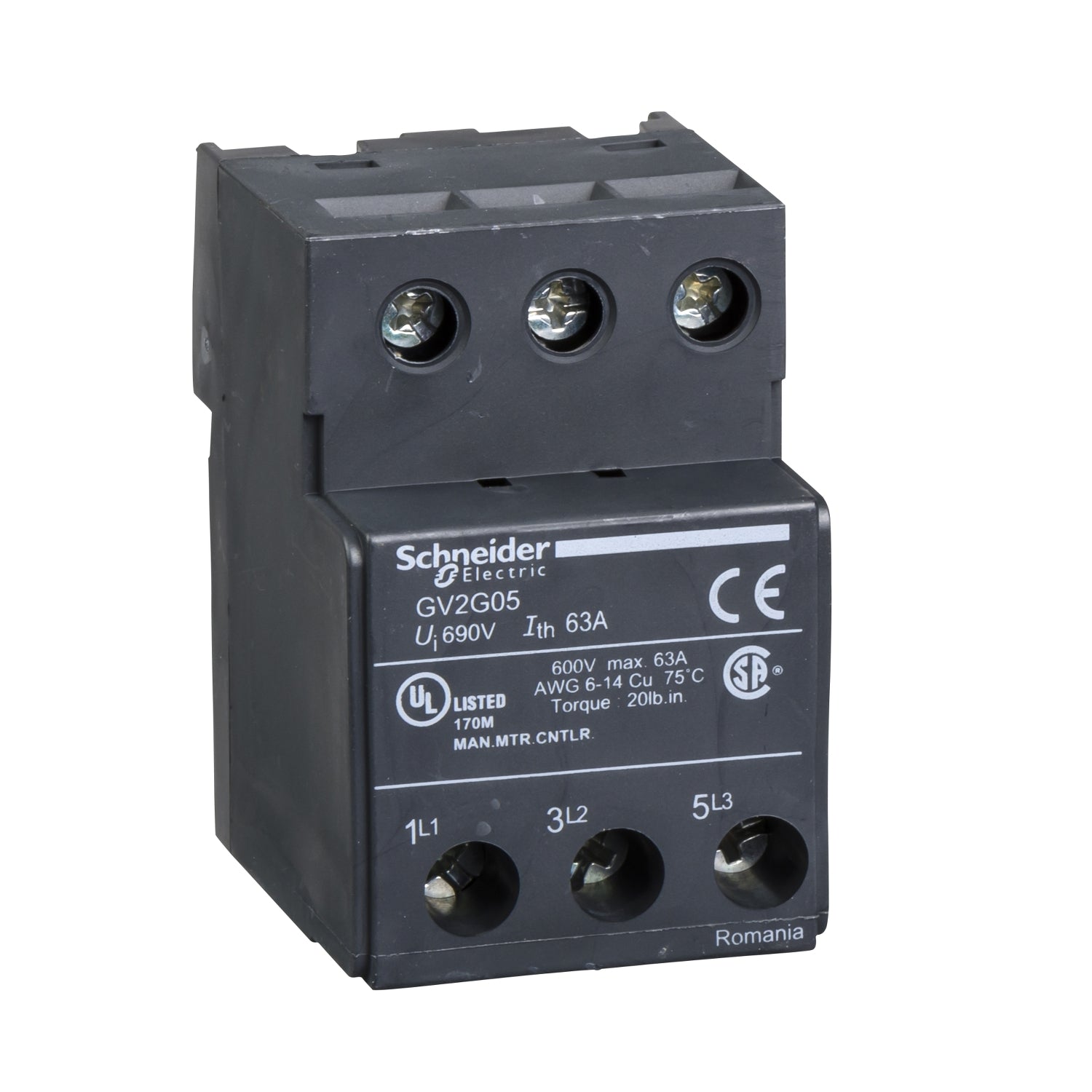 SNR GV2G05 Limiteur de connexion du terme d'alimentation GV2