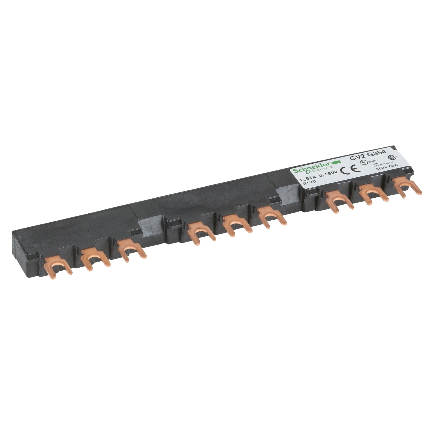 SNR GV2G354 Jeu de barres 3P 63A 3der GV2 54mm