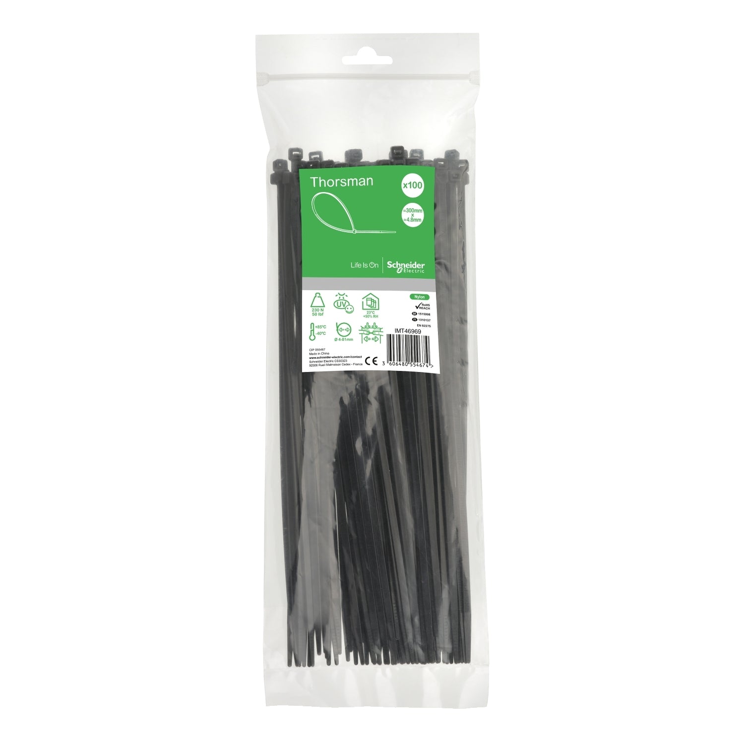 SNR IMT46969 Collier de serrage 300x4 8 noir