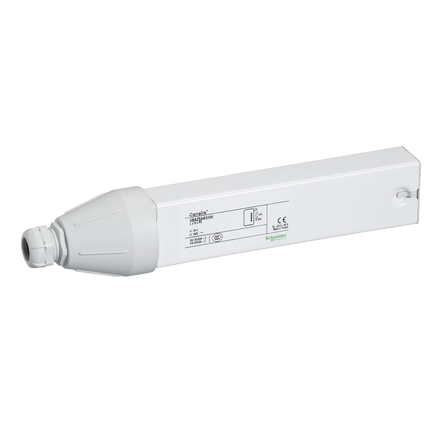 SNR KBA25ABG4W ALIMENTATION GAUCHE 25A 4P RAL9003