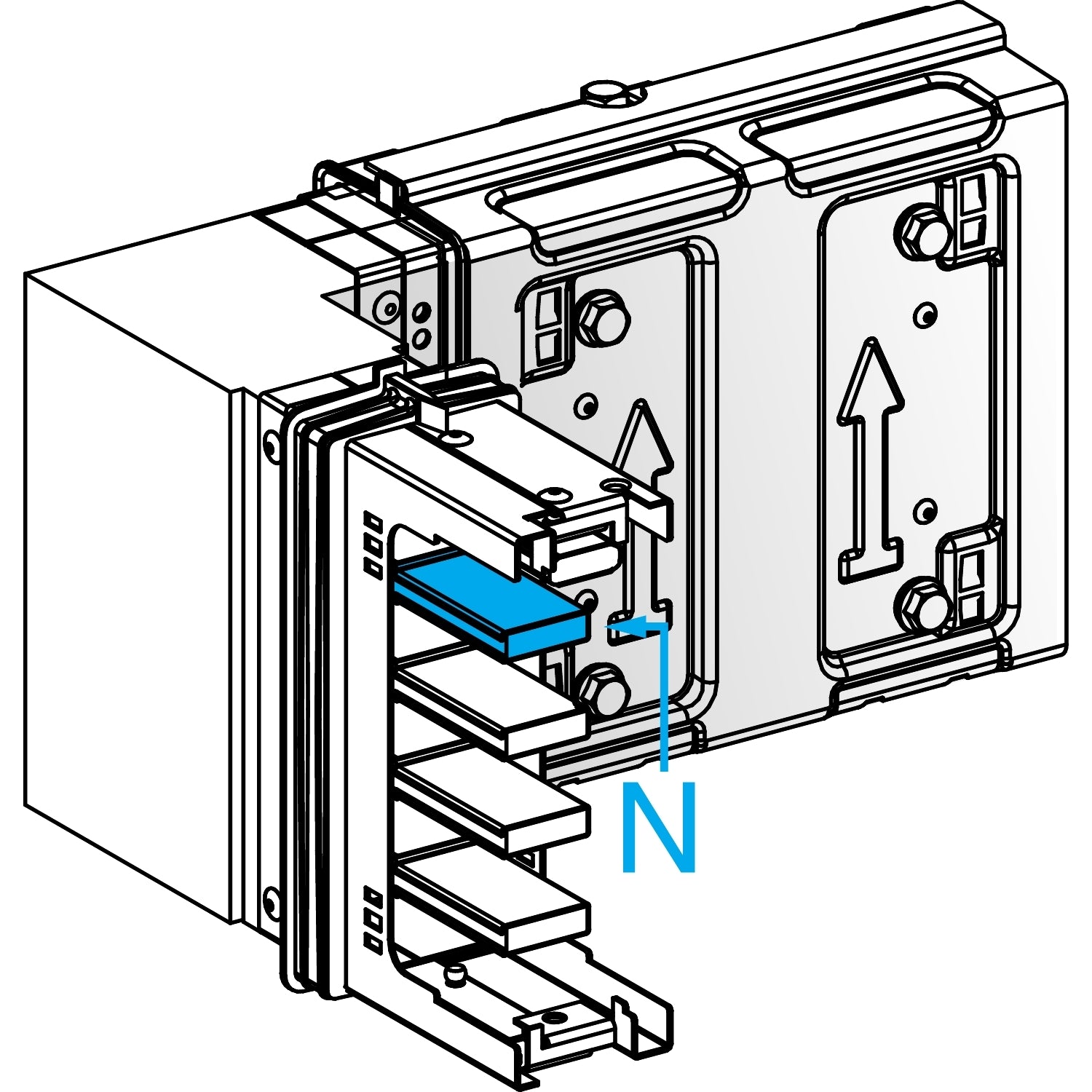 SNR KSA250DLC401 Ang horiz 4p 250A