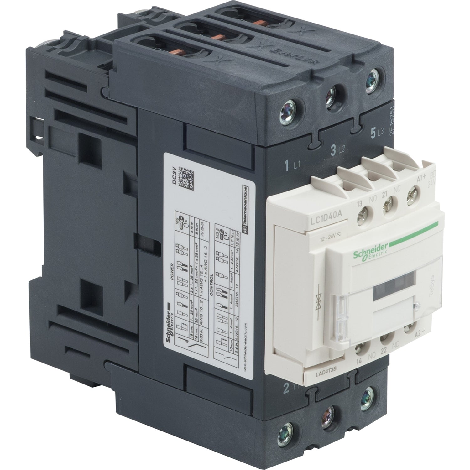 SNR LC1D40ABD Contacteur 40A 24VDC