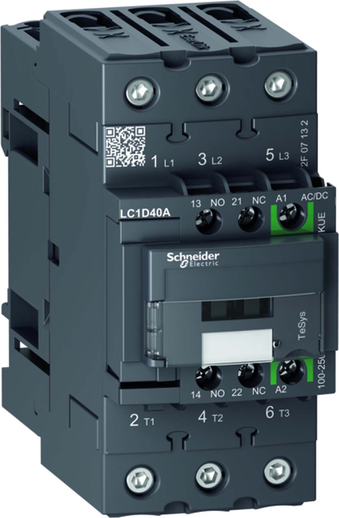 SNR LC1D40AKUE Contacteur 40A 100 250VAC DC vert
