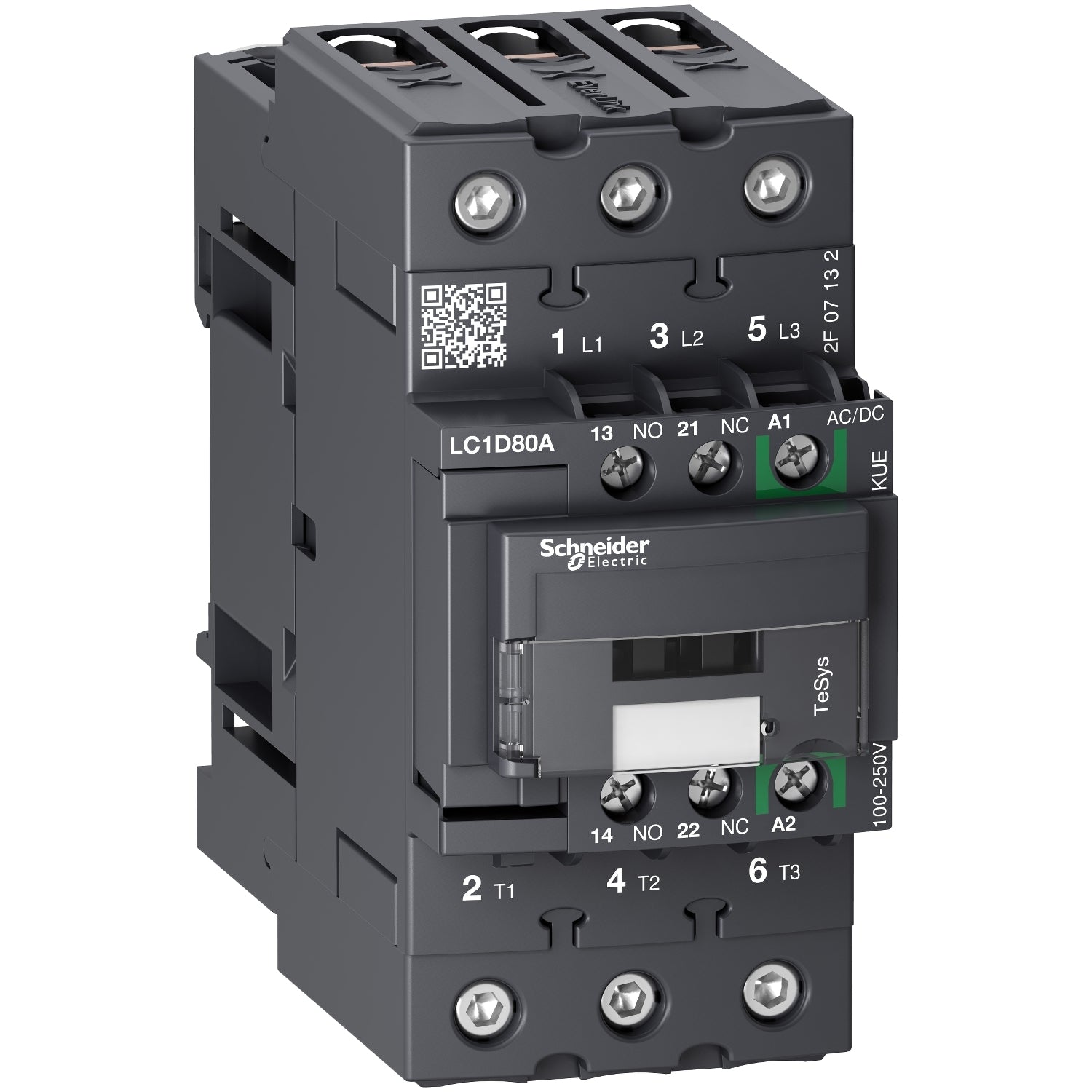 SNR LC1D80AKUE Contacteur 80A 100 250VAC DC vert