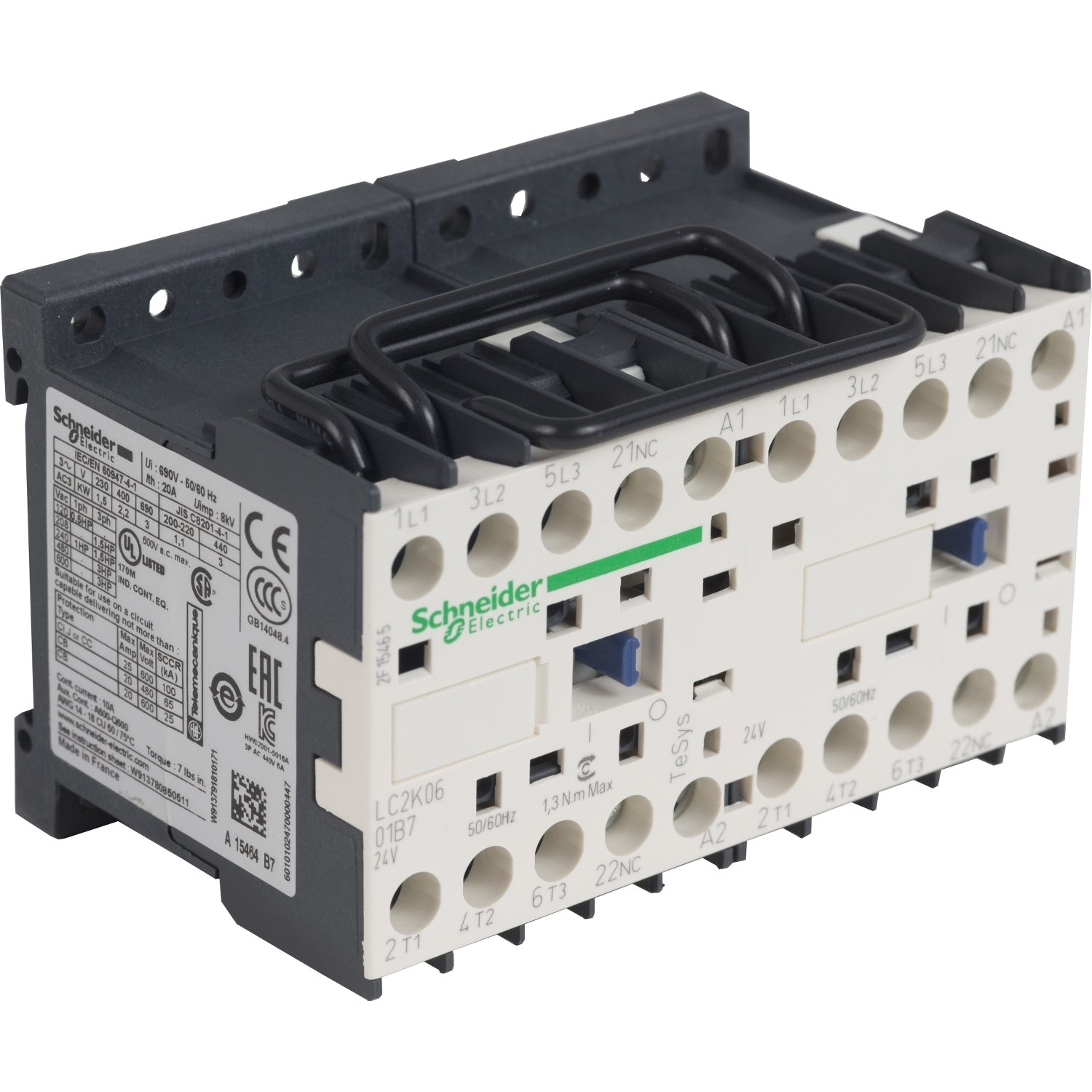 SNR LC2K0601B7 Teleinv 6A 24VAC 50 60 Hz vis 3P
