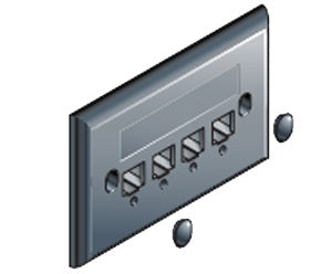 SNR LEEX5034N Support 503 pour 4 RJ45 noir